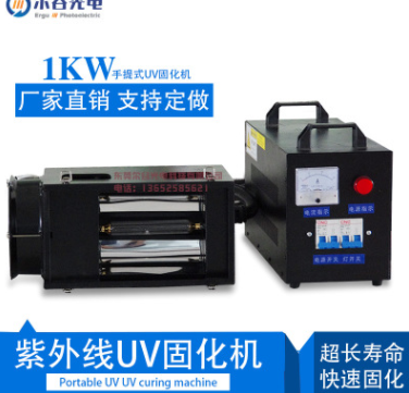 紫外线UV固化灯 小型便携式UV机 1kw手提式UV固化机 实验室专用