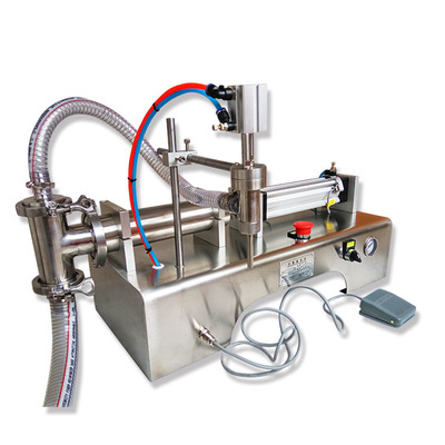 直销气动活塞式液体灌装机 自吸式定量灌装机 适用各种油类洗衣液