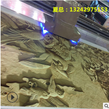 3D瓷砖背景墙UV彩印机厂家/比理光G5更牛逼精工1024喷头UV打印机