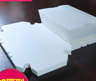 全国批发食品级小号打包餐盒纸片 长方形纸盒纸片定制 木浆纸餐盒