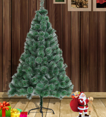 圣诞节雪白松针树150CM高品质圣诞树现货1.2/1.8米雪花白点进口料