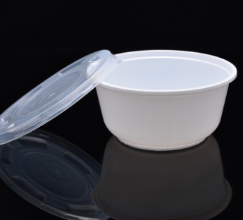 厂家直销批发带盖700ml一次性塑料打包盒碗 外卖餐盒碗圆形 饭盒