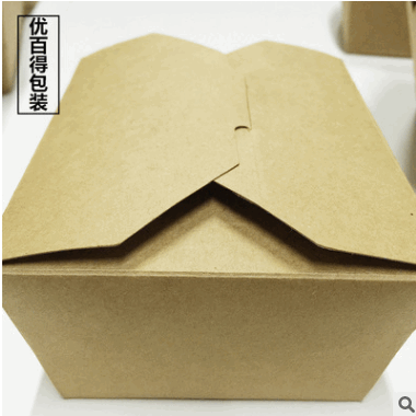 厂家直销 耐用方形食品外卖打包盒批发供应 一次性牛皮纸包装盒