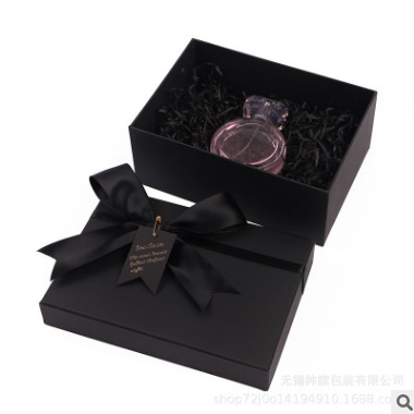新款天地盖礼品盒黑色包装礼盒黑卡节日礼物礼品包装盒定做