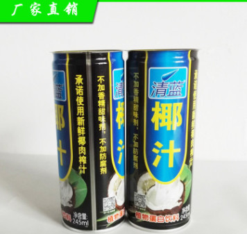 厂家直销 马口铁椰汁饮料罐 圆形食品易拉罐 三片金属饮料罐
