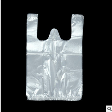 可定制新款优质加厚耐用环保塑料袋 双耳背心餐厅白色打包袋
