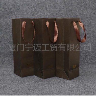 厦门厂家生产铜版纸红酒纸袋 通用礼品包装手提袋 可加印logo