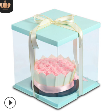 方形生日蛋糕盒子现货定做烘焙包装盒定制透明慕斯西点纸盒印logo