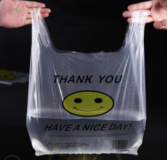 塑料背心袋厂家水果打包袋定制超市购物袋塑料袋透明笑脸袋批发