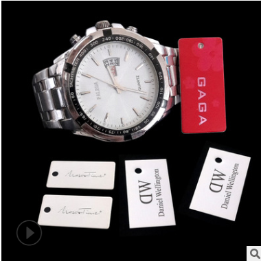 手表塑料吊牌 手表标签牌 DW 手表PVC吊牌定做