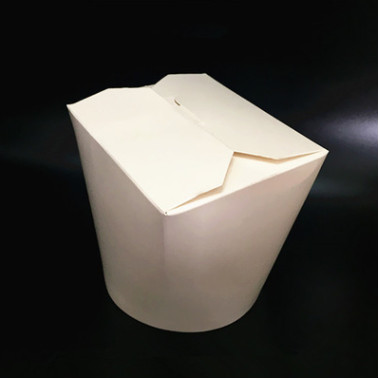 加厚牛皮纸餐盒高档白色双pe一次性西餐外卖打包盒意面盒500个
