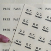 QC PASS透明封口贴 透明OPEN圆贴 IQC合格证不干胶标签qc标签贴