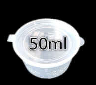 丹东市50ML圆形塑料试吃盒一次性调料盒/连体酱料杯/PP透明塑料盒