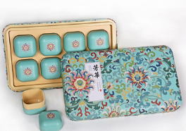 芳华岩茶绿茶散茶小罐高档礼盒普洱创意化妆品铁盒茶叶包装盒定制