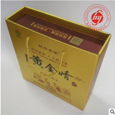 郑州包装厂家金卡手提绳土特产包装食品包装礼箱大米包装瓦楞纸箱