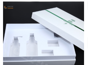 厂家定做高档白色礼品包装盒化妆品套装包装盒素颜精油上下盖纸盒