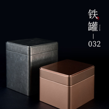 通用大号方形铁盒金属马口铁磨砂茶叶罐250g礼盒定做岩茶半斤铁盒