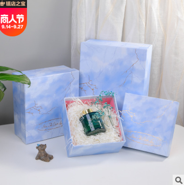 韩版新款ins风大理石纹理唯美礼品包装盒日用包装手提袋礼品盒