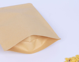 黄牛皮纸内镀铝自立自封袋 食品包装茶叶瓜子干果坚果密封袋批发