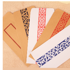 牛皮纸信封 5号传统中国风 【红 青 纹】复古信封信纸印刷 可加工