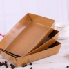厂家批发一次性饭盒牛皮纸餐盒环保食品外卖盒沙拉盒水果盒饭盒