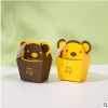 韩式情人节巧克力白卡折叠包装盒卡通小熊饼干包装彩盒定做