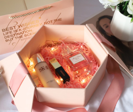 六角盒礼品盒 圣诞节礼盒 生日礼物盒结婚伴手礼盒化妆品包装礼盒