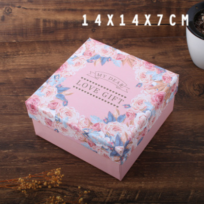 厂家直销婚庆伴手回礼盒粉色喜庆花盒香水盒包装盒礼物盒现货定制