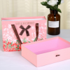 欧式手提抽屉喜糖盒 创意粉色喜糖包装盒 蝴蝶结圣诞节礼品盒长方