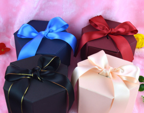 厂家直销现货韩版简约八角礼盒高档情人节礼物包装盒礼品物六角盒