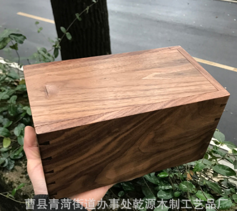北美黑胡桃材质收纳盒木盒定做老物件收纳盒抽盖木盒茶叶盒定做