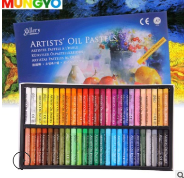 韩国盟友油画棒MOPS-50支(48色)中粗油画棒12色儿童美术涂鸦画笔