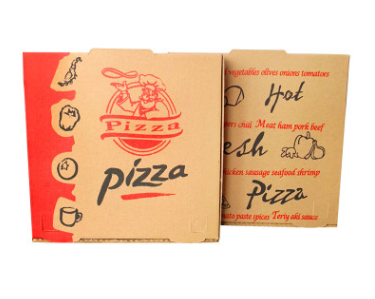 现货12寸瓦楞披萨盒配垫纸pizza box烘烤食品包装盒定制加印LOGO