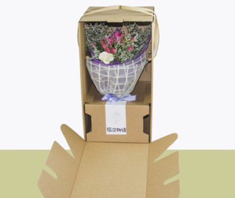 鲜花包装礼盒手提护花盒 加硬鲜花快递盒花束礼品盒 花店包装用品