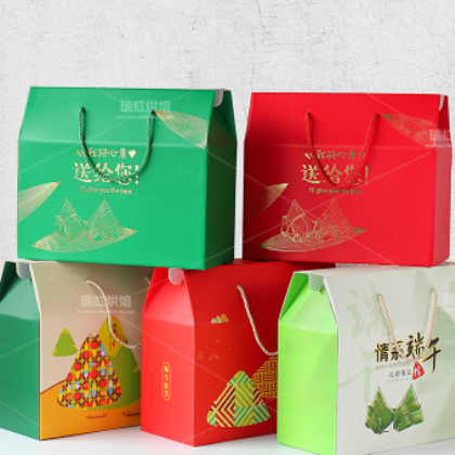 现货新款端午节粽子包装盒礼盒手提盒盒子创意高级定制礼品盒可批