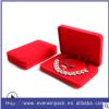 定制珠宝首饰盒 绒布耳钉项链吊坠戒指包装盒 大红饰品套装礼品盒