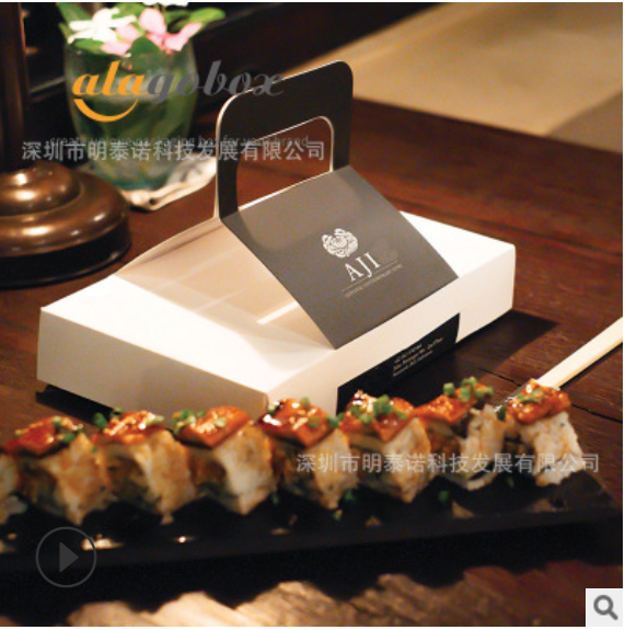 专业设计生产 寿司纸盒包装 彩色印刷 外卖寿司手提盒