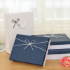 现货礼品盒蓝白色包装盒空盒精美礼物盒子天地盖礼盒可定制印logo