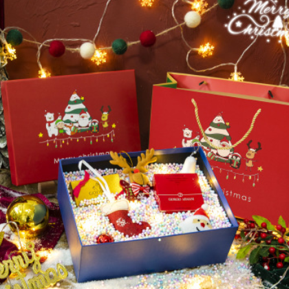 新款圣诞节礼盒天地盖围巾水杯包装盒平安夜苹果礼品盒生日礼盒