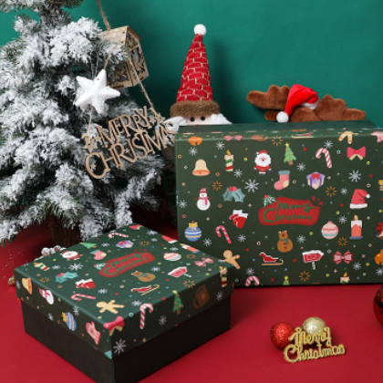 2020围巾保温杯圣诞节礼品盒 糖果平安夜苹果礼物包装盒现货定制