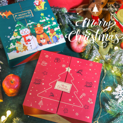 新款圣诞节礼物盒生日礼盒平安夜苹果包装盒杯子围巾圣诞礼品盒