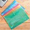 塑料彩色透明按扣文件袋A4办公资料收纳学生试卷档案分类袋