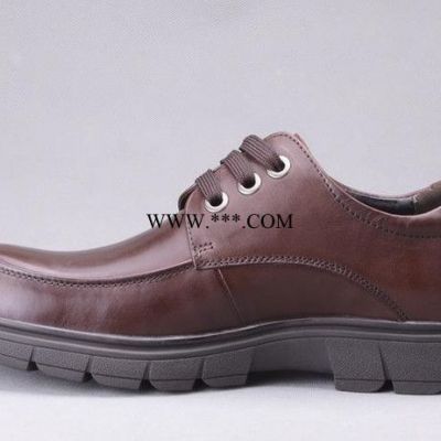 广州鞋厂生产男士真皮鞋头层牛皮商务休闲鞋超耐磨轮胎橡胶大底
