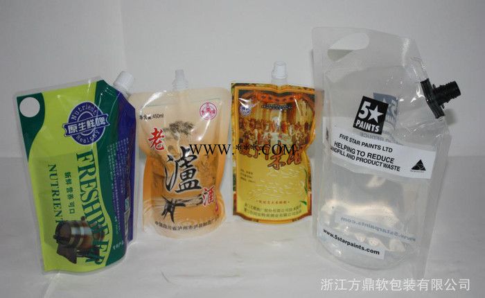 【】复合饮料包装袋生产定做/250ml自立吸嘴袋专业