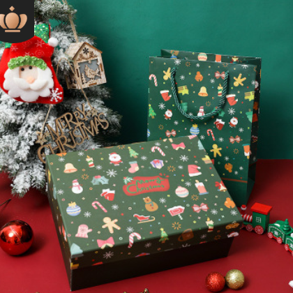 圣诞节礼盒平安夜苹果包装盒生日礼物保温杯围巾糖果礼品盒