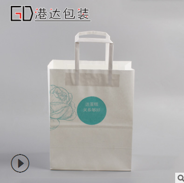 厂家直供定制款牛皮纸手提袋食品礼品纸袋可印LOGO购物袋