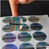 镭射不干胶贴纸定制圆形彩色PVC透明标定做防水合格证通用标印刷
