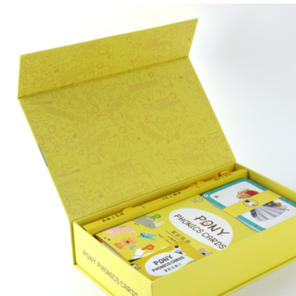 教育卡片用书型礼品盒定制 翻盖包装盒彩盒 产品包装纸盒图案定做