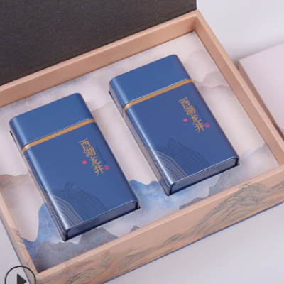 西湖龙井茶叶包装盒 半斤装红茶绿茶铁罐茶叶礼盒装空盒