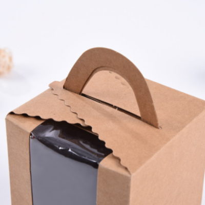 批发手提慕斯蛋糕纸盒 糖果饼干打包盒 烘焙西点开窗包装盒定制